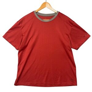 Arc'Teryx‎ Men's Red Polyester Short Sleeve Crew Neck T-Shirt Logo Sz Medium